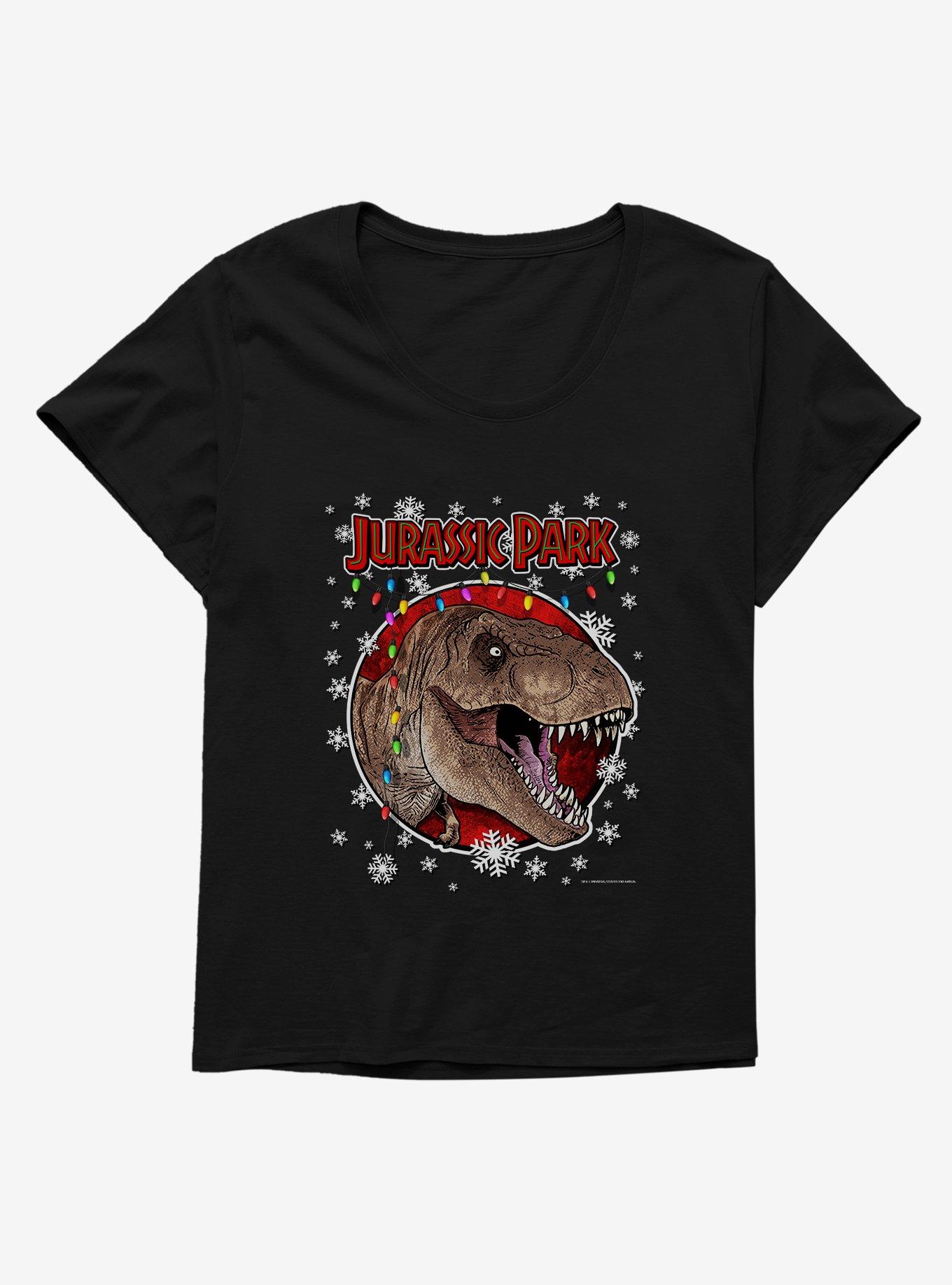 Jurassic Park Christmas Holiday T-Rex Womens T-Shirt Plus Size, , hi-res