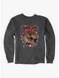 Jurassic Park Christmas Holiday T-Rex Sweatshirt, , hi-res