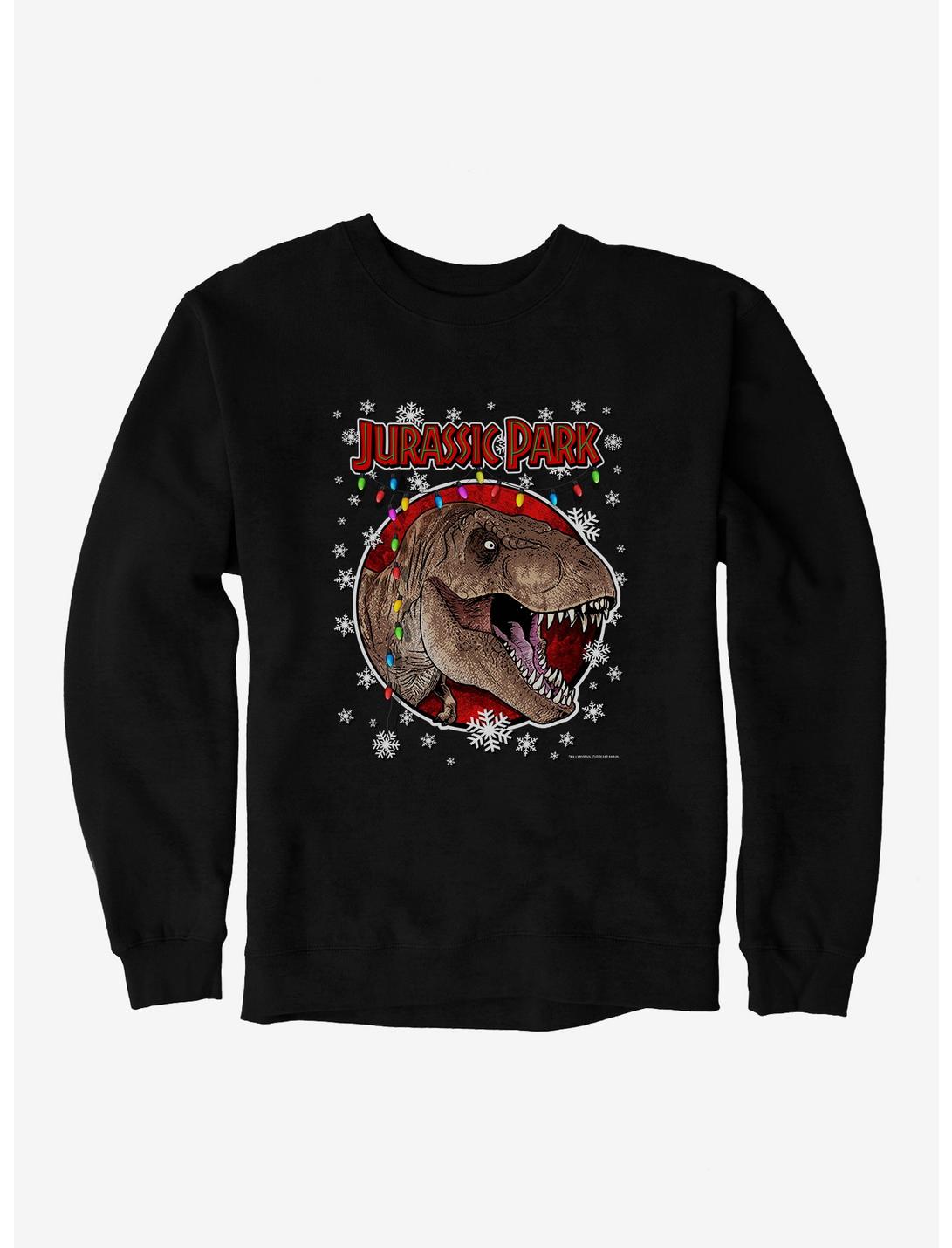 Jurassic Park Christmas Holiday T-Rex Sweatshirt, , hi-res