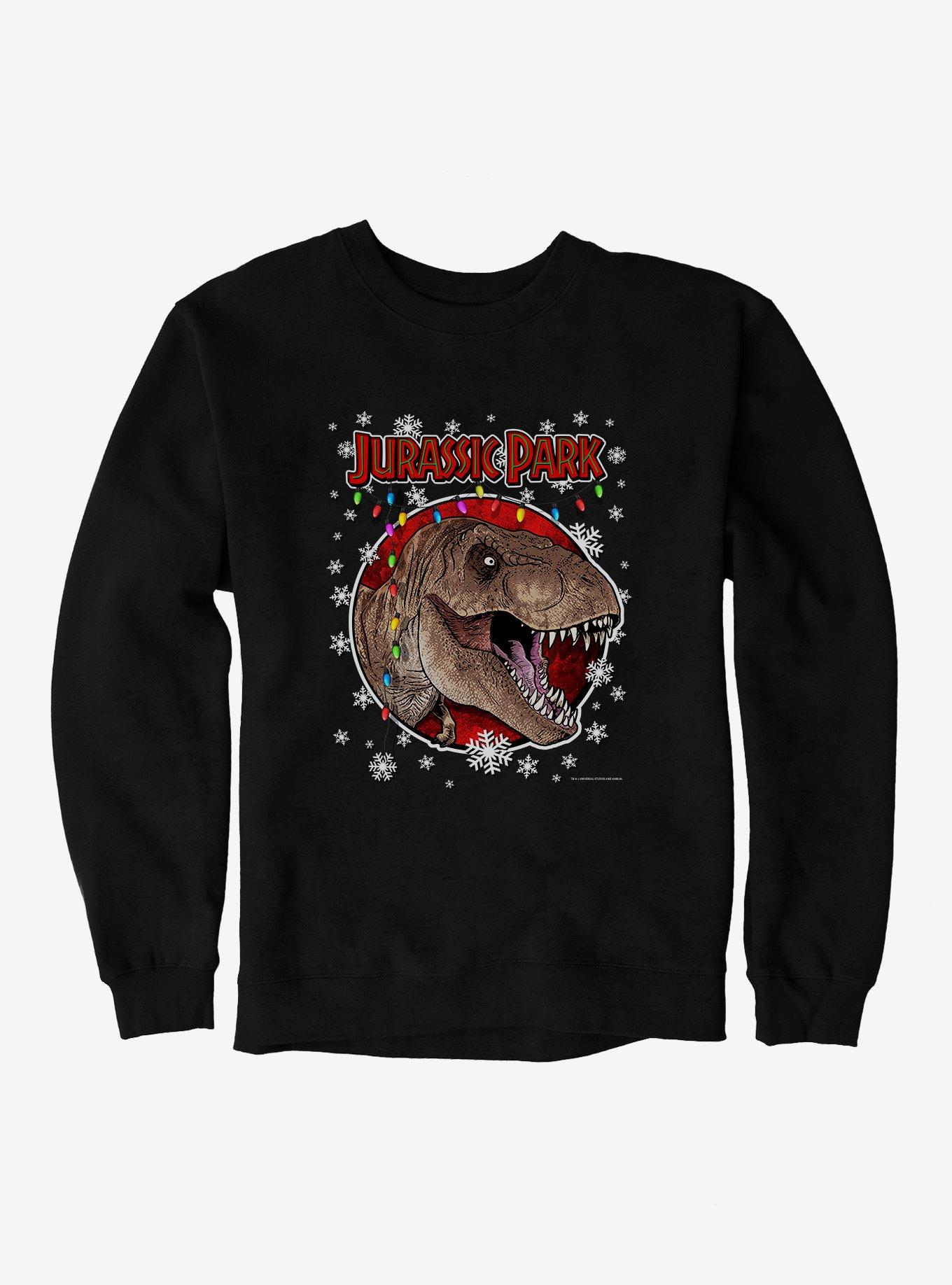 Jurassic Park Christmas Holiday T-Rex Sweatshirt, , hi-res