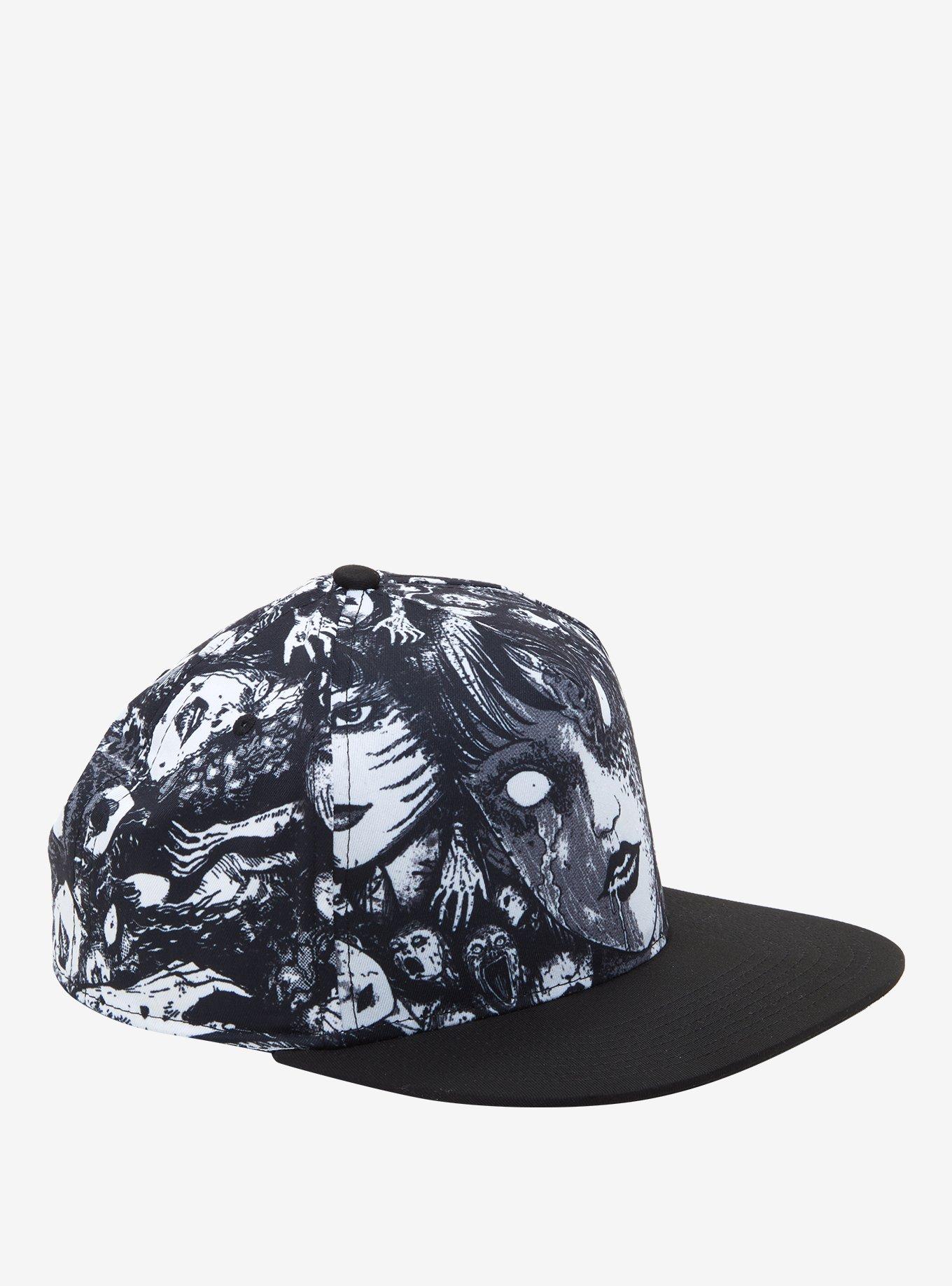 Junji Ito Faces Collage Snapback Hat, , hi-res