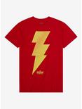 DC Comics Shazam!: Fury Of The Gods Lightning Bolt Logo T-Shirt, RED, hi-res