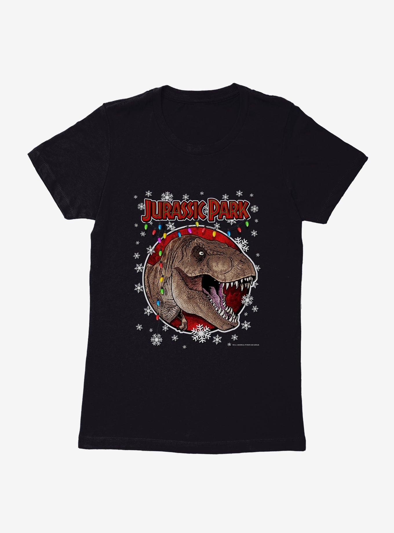 Jurassic Park Christmas Holiday T-Rex Womens T-Shirt, , hi-res