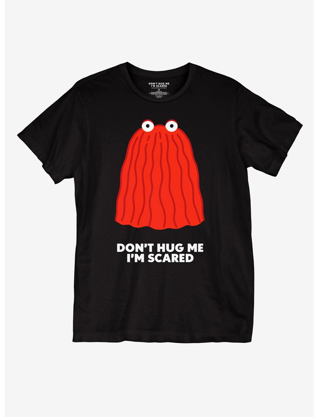Don't Hug Me I'm Scared Red Guy T-Shirt, BLACK, hi-res