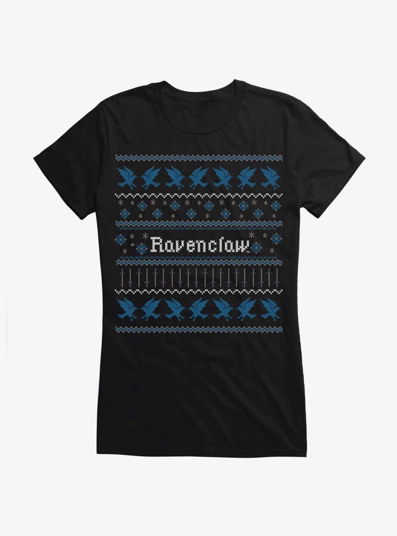 Harry Potter Ravenclaw Ugly Christmas Pattern Girls T-Shirt, , hi-res