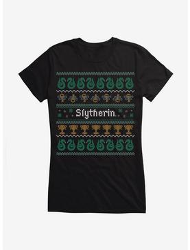 Harry Potter Slytherin Ugly Christmas Pattern Girls T-Shirt, , hi-res