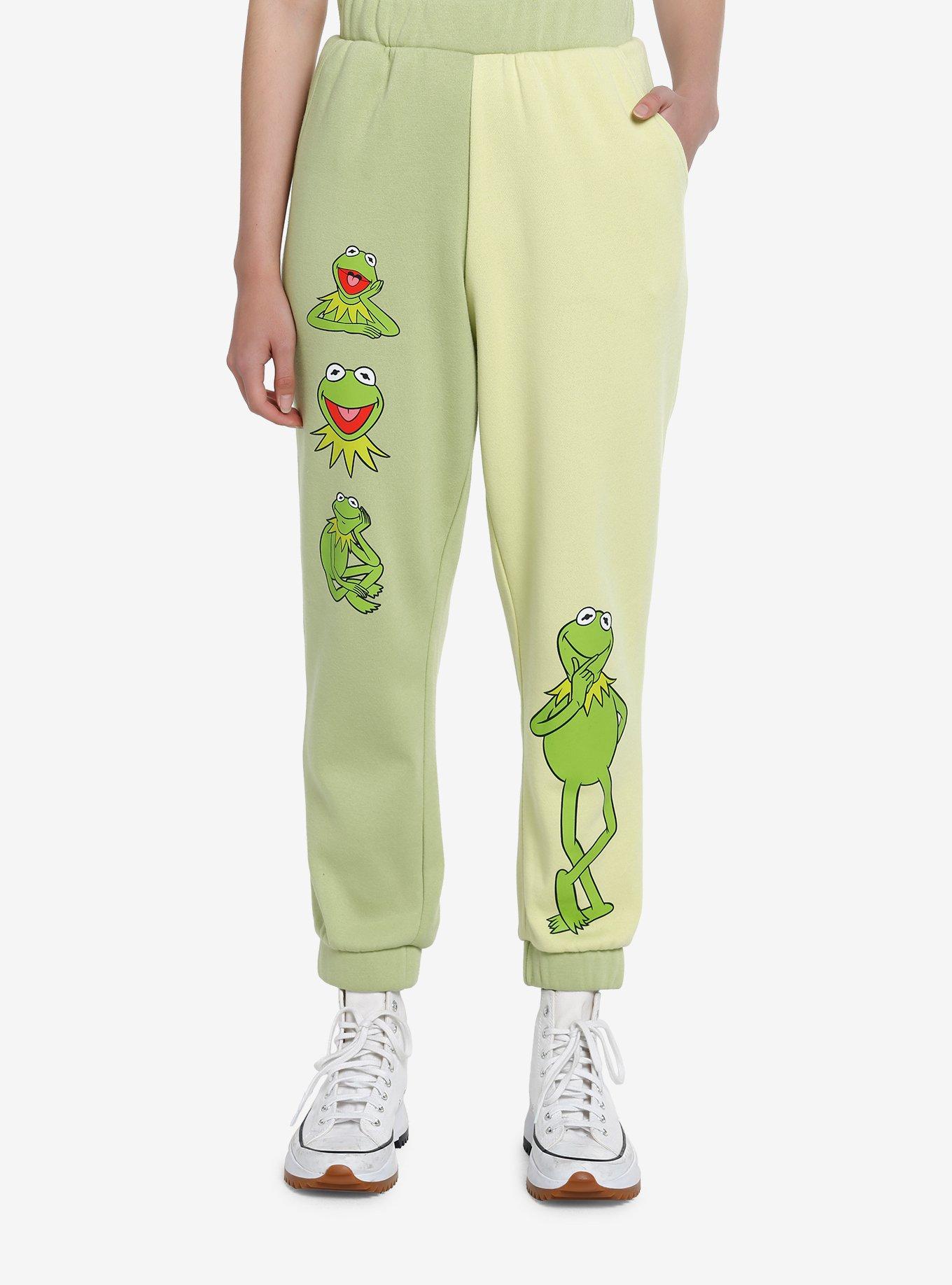 Disney The Muppets Kermit Split Jogger Sweatpants, GREEN, hi-res