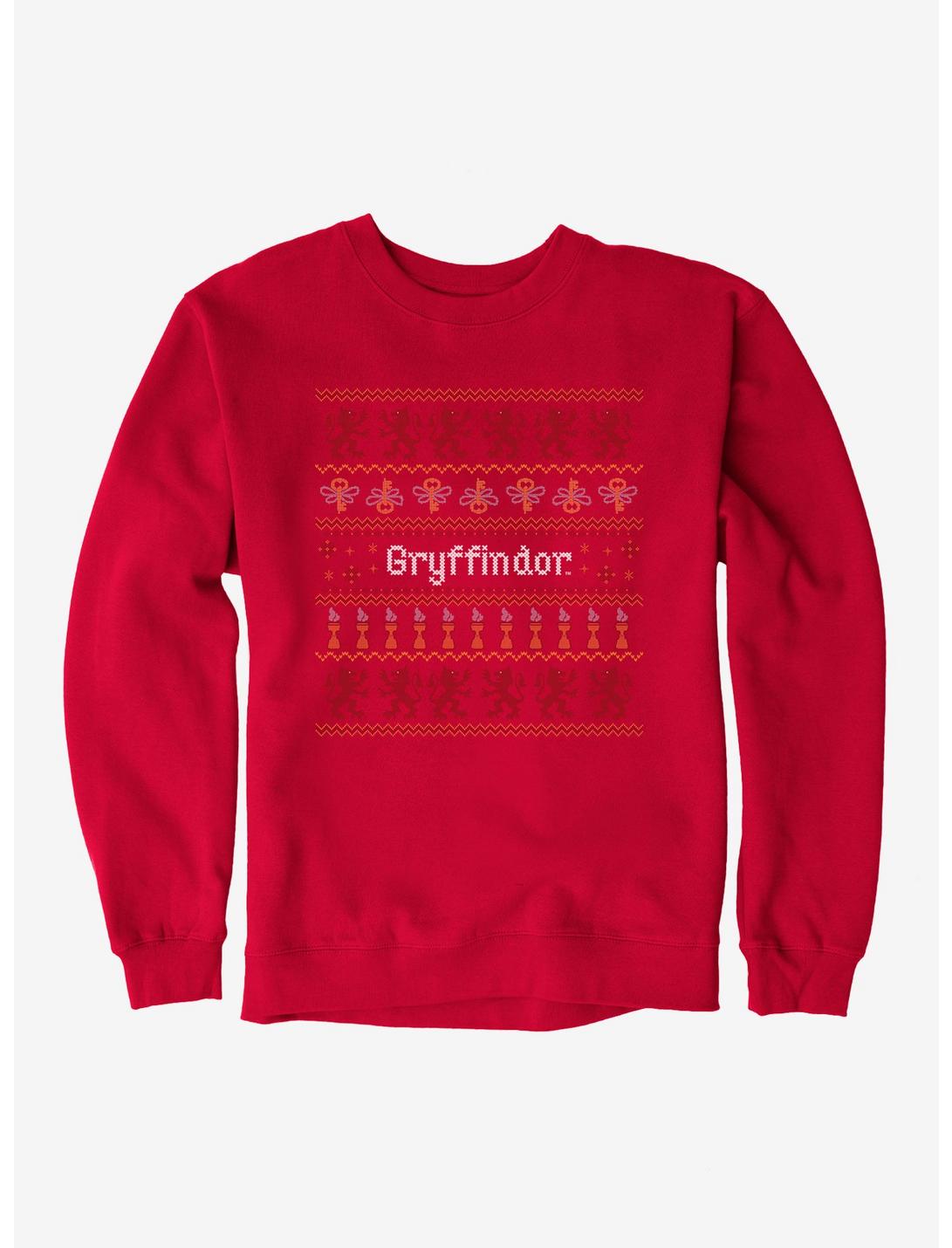 Harry Potter Gryffindor Ugly Christmas Pattern Sweatshirt, , hi-res