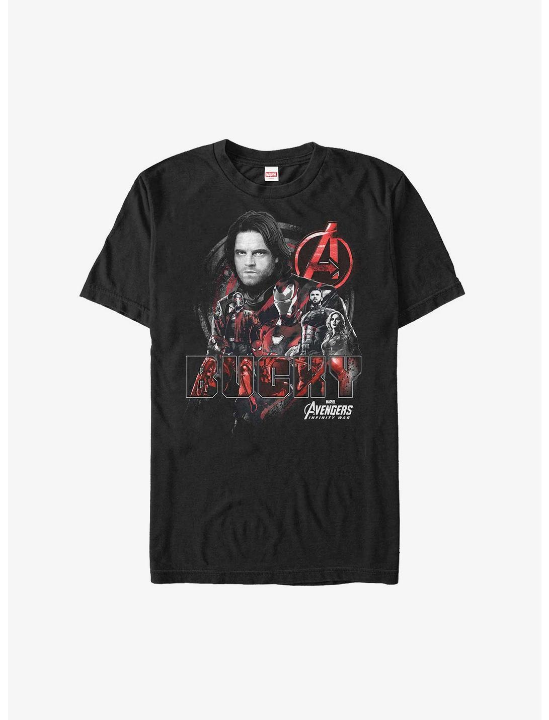 Marvel Avengers Bucky And The Avengers T-Shirt, BLACK, hi-res