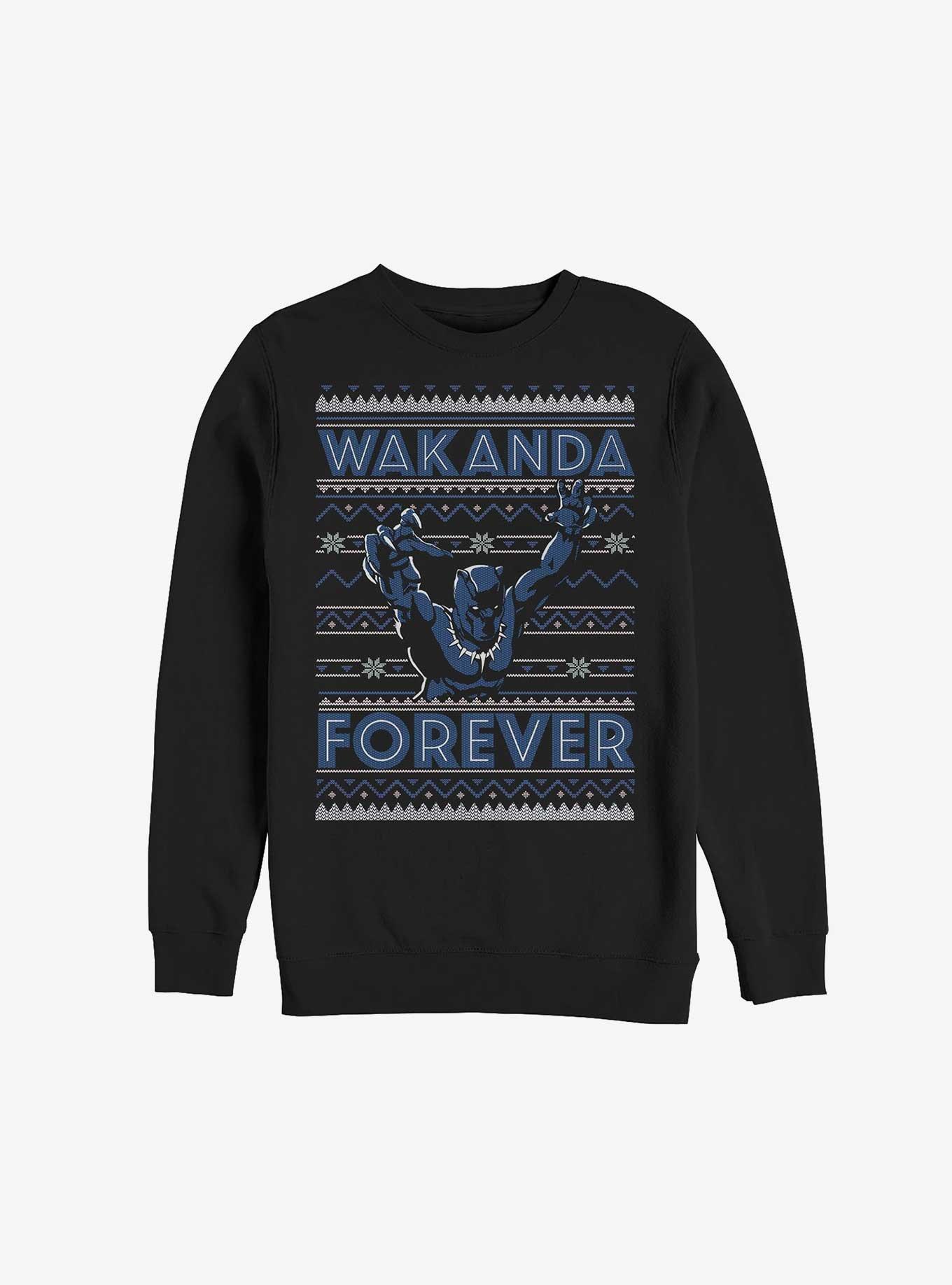 Marvel Black Panther Wakanda Forever Ugly Christmas Sweatshirt, , hi-res