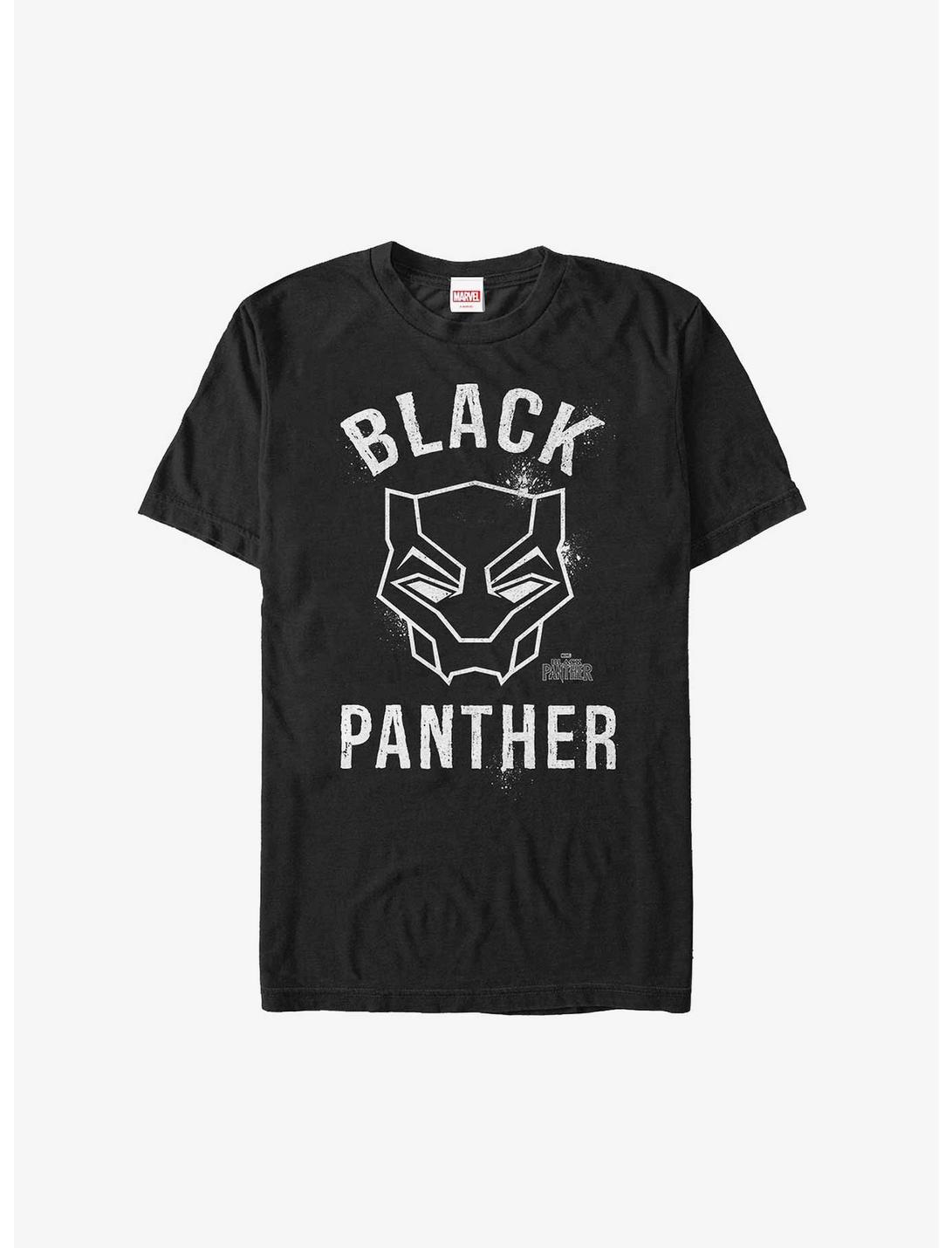 Marvel Black Panther Stencil Chalk Logo T-Shirt, BLACK, hi-res