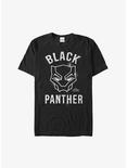 Marvel Black Panther Stencil Chalk Logo T-Shirt, BLACK, hi-res