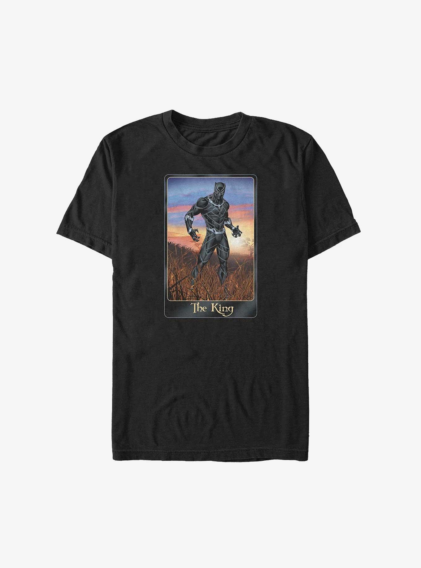 Marvel Black Panther Tarot Card King T-Shirt, BLACK, hi-res