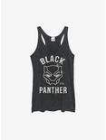Marvel Black Panther Stencil Chalk Logo Womens Tank Top, BLK HTR, hi-res