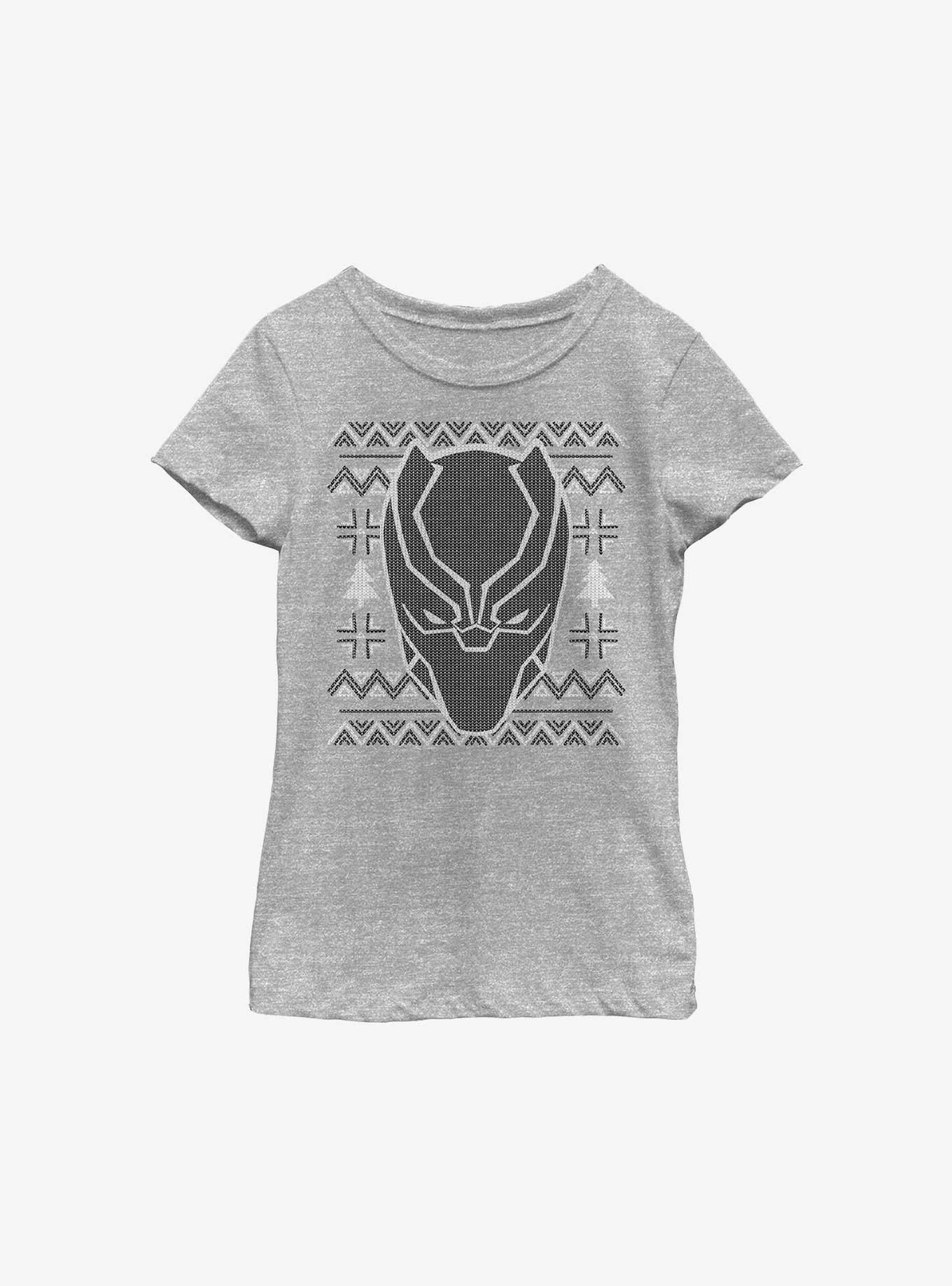 Marvel Black Panther Back Ugly Christmas Youth Girls T-Shirt, , hi-res