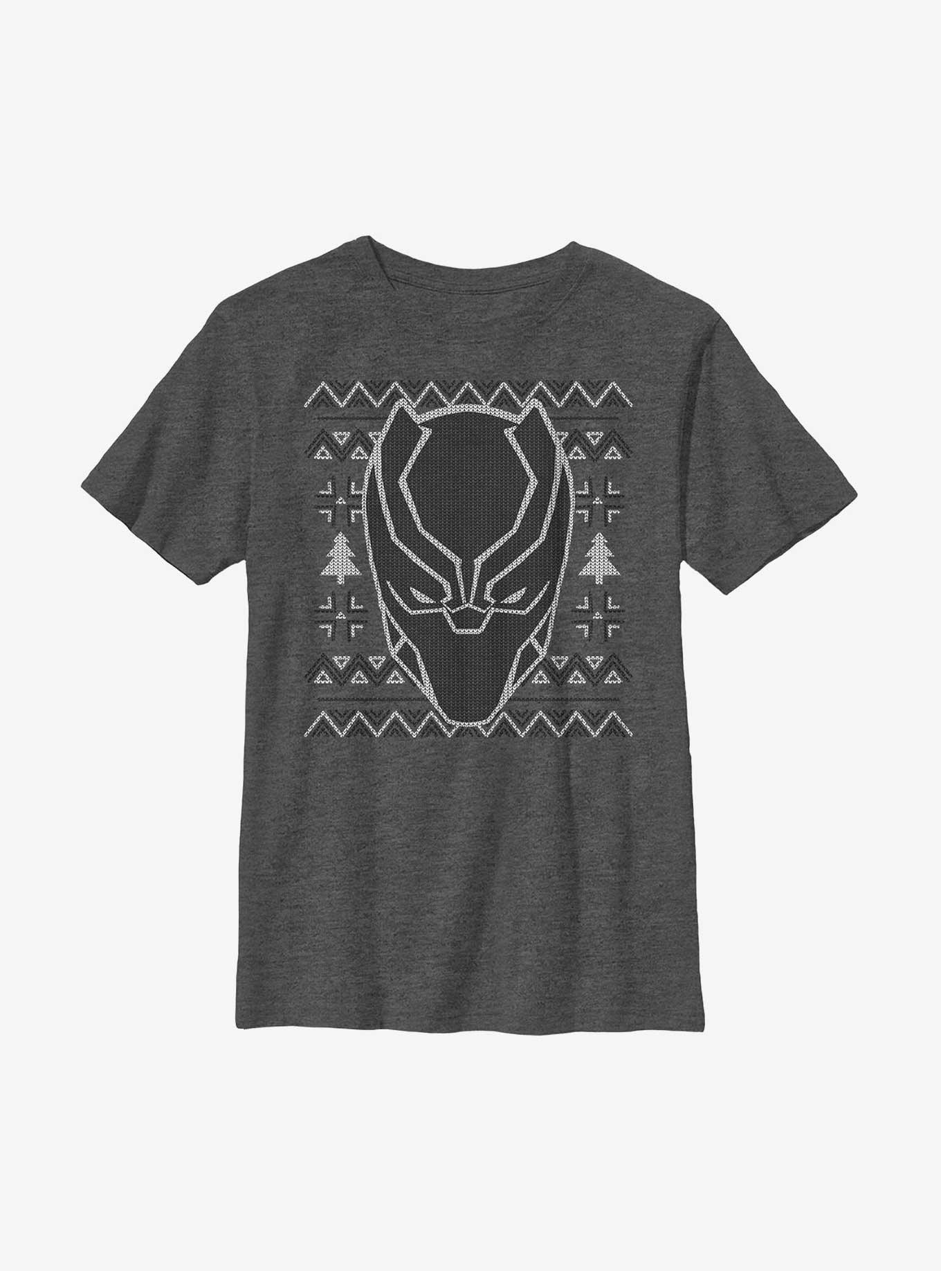 Marvel Black Panther Back Ugly Christmas Youth T-Shirt, , hi-res
