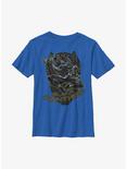 Marvel Black Panther Outline Youth T-Shirt, ROYAL, hi-res