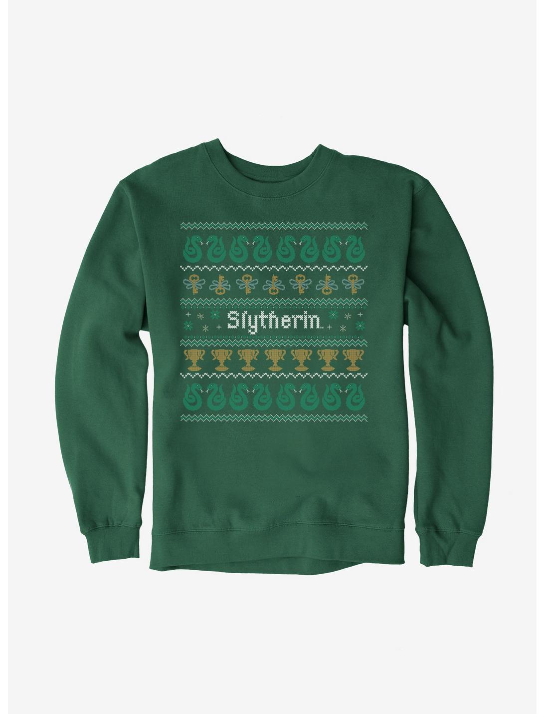 Harry Potter Slytherin Ugly Christmas Pattern Sweatshirt, , hi-res