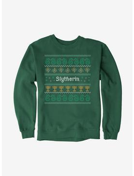 Plus Size Harry Potter Slytherin Ugly Christmas Pattern Sweatshirt, , hi-res