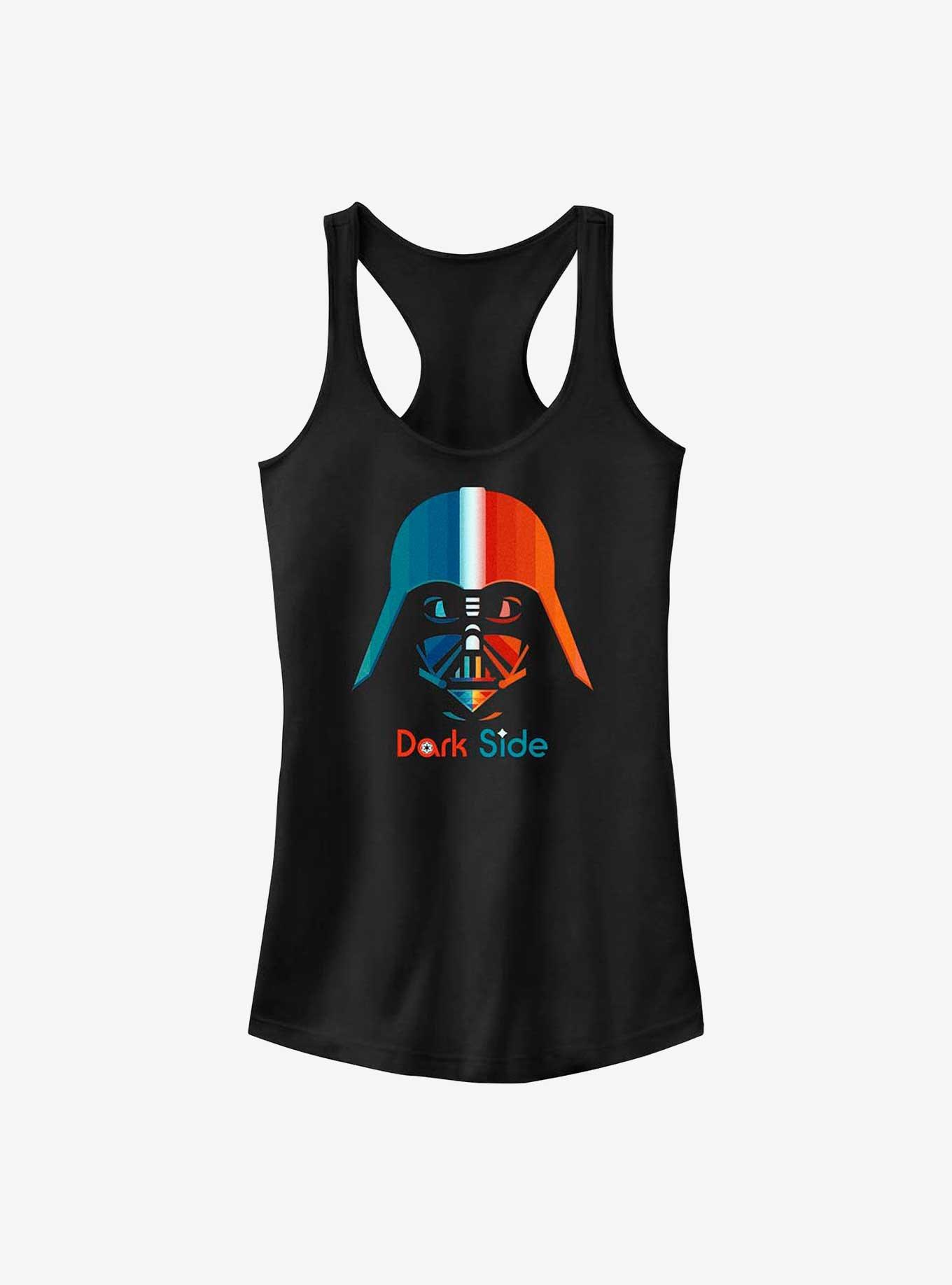 Star Wars Darth Vader Face Dark Side Girls Tank, BLACK, hi-res