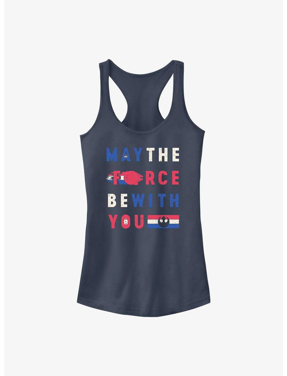 Star Wars May The Force Be With You Girls Tank, INDIGO, hi-res