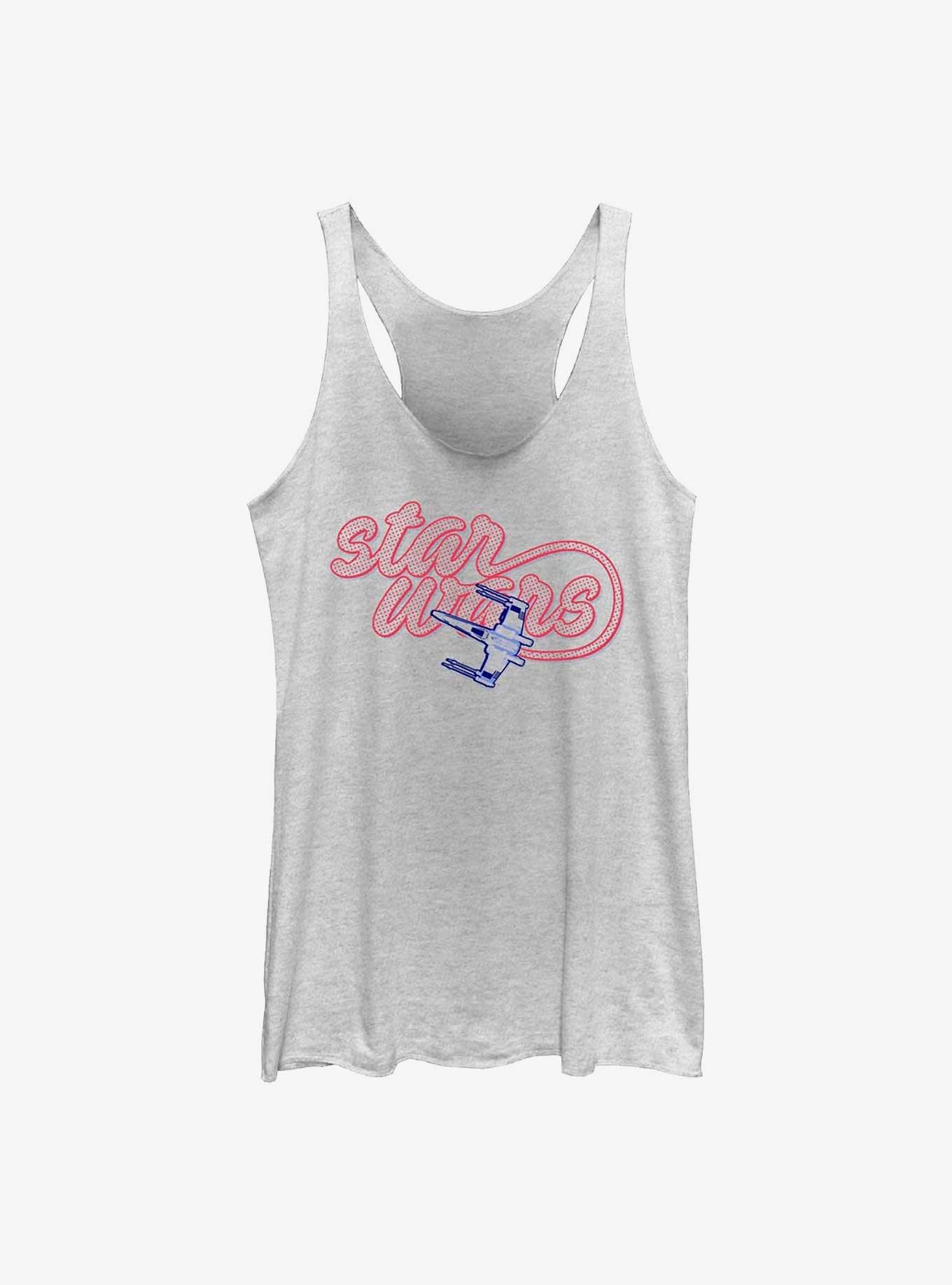 Star Wars X-Wing Flight Logo Girls Tank, WHITE HTR, hi-res