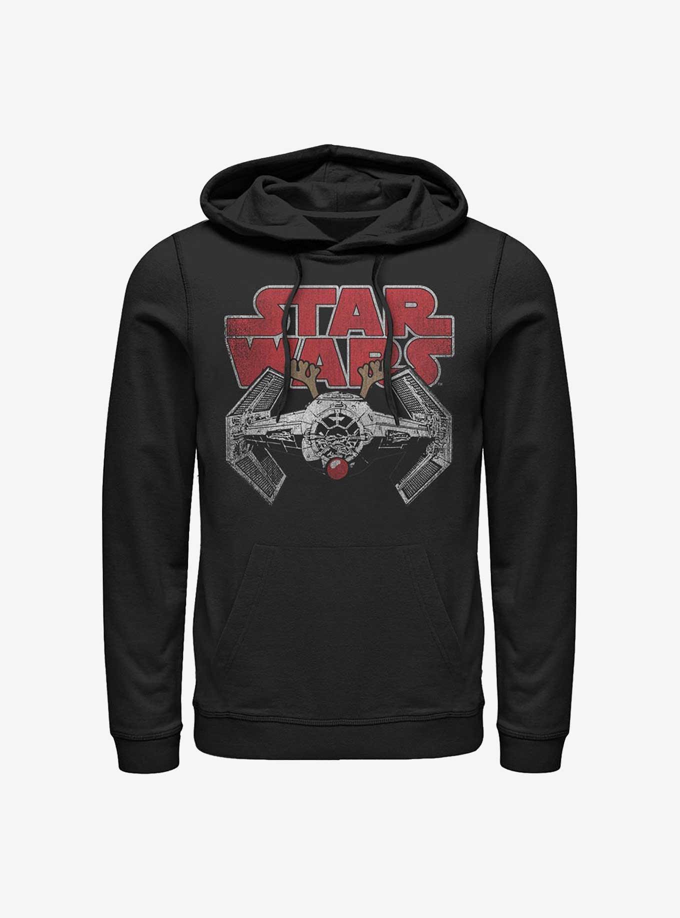 Star Wars Rudolph Tie Fighter Logo Hoodie, BLACK, hi-res