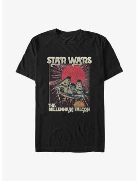 Star Wars Retro Millennium Falcon Poster T-Shirt, , hi-res