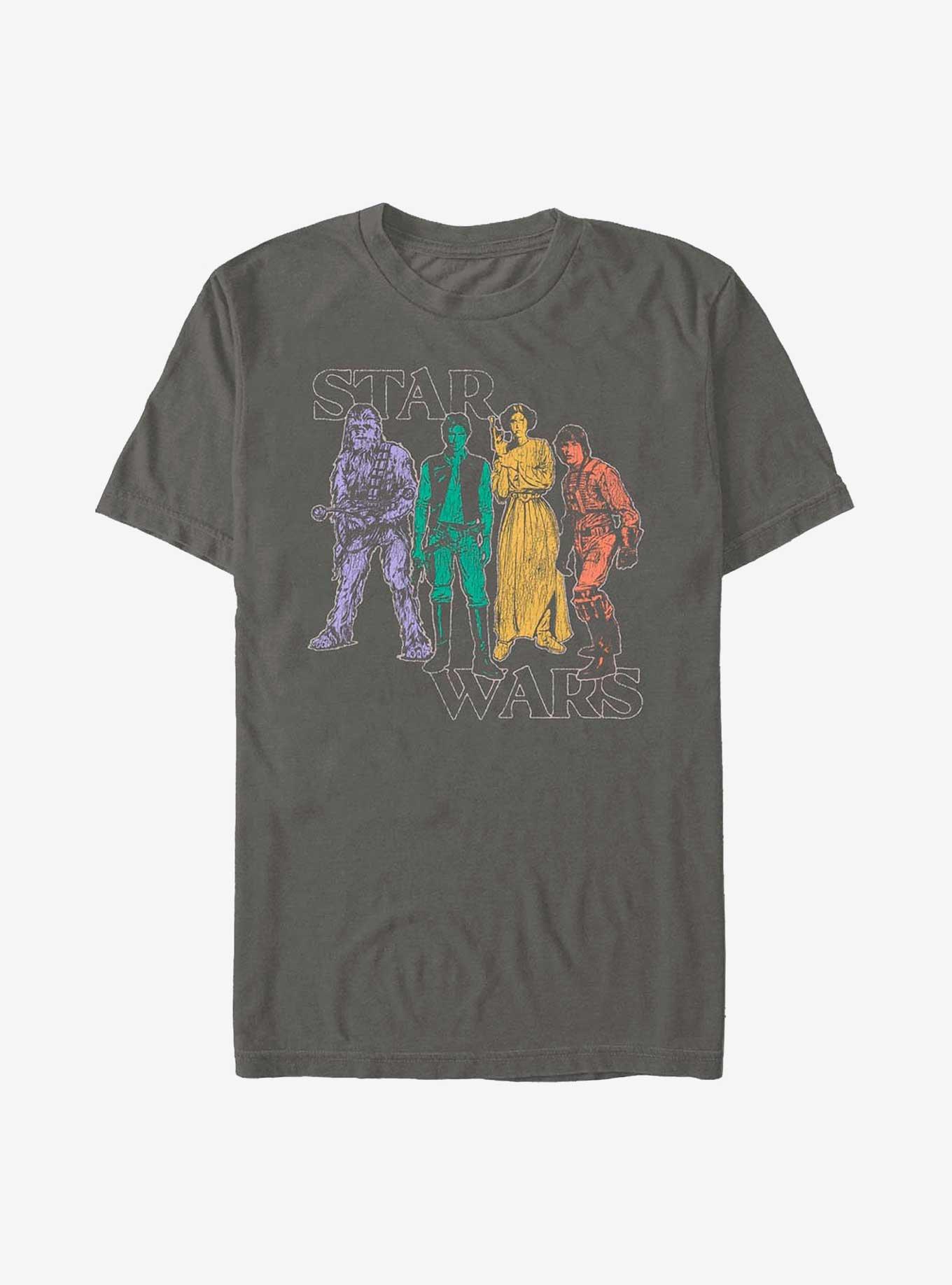 Star Wars Vintage Lineup T-Shirt, CHARCOAL, hi-res