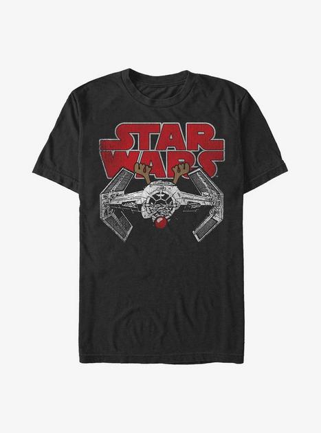 Star Wars Rudolph Tie Fighter Logo T-Shirt - BLACK | Hot Topic