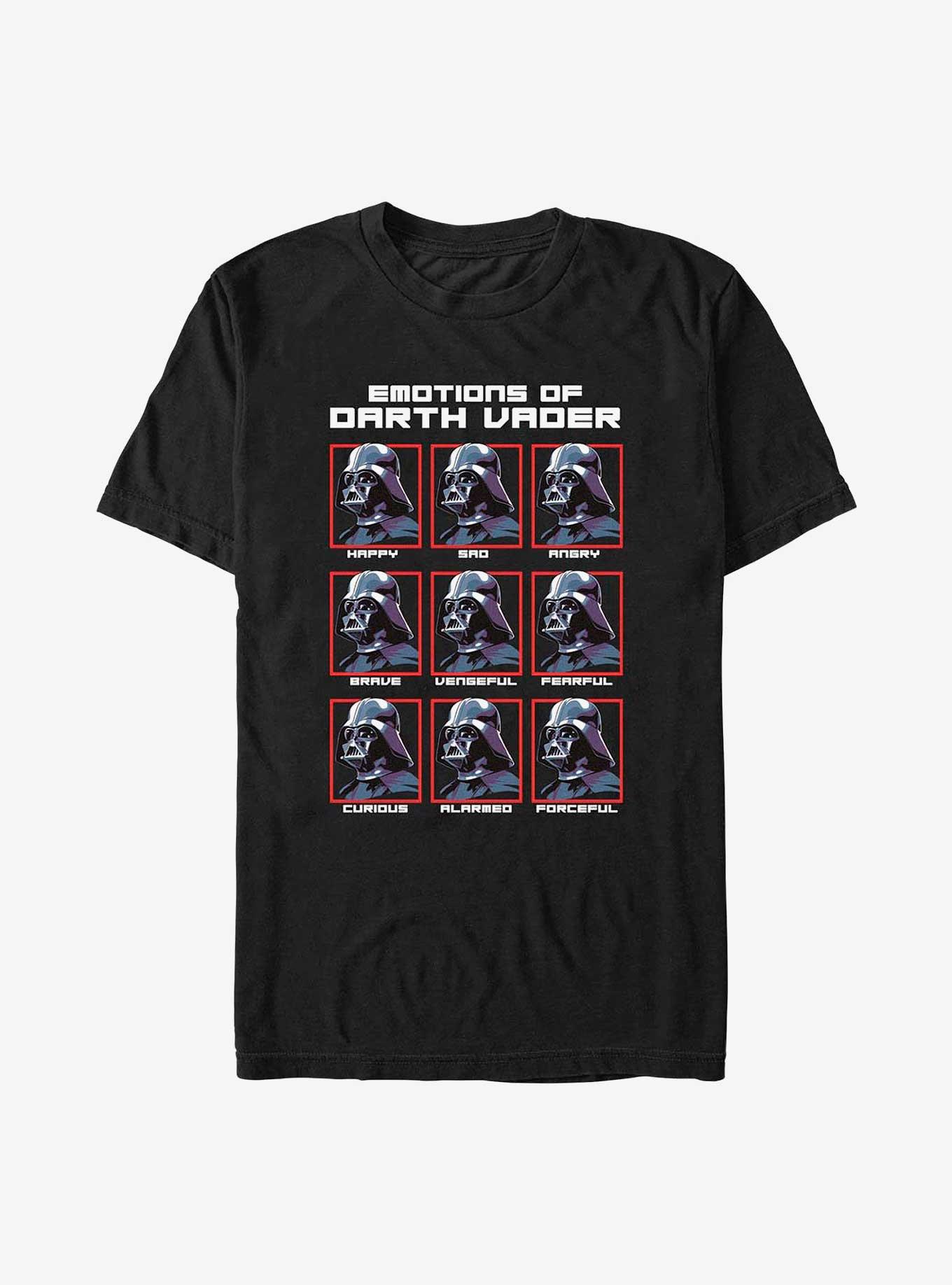 Star Wars Darth Vader Emotions T Shirt BLACK Hot Topic