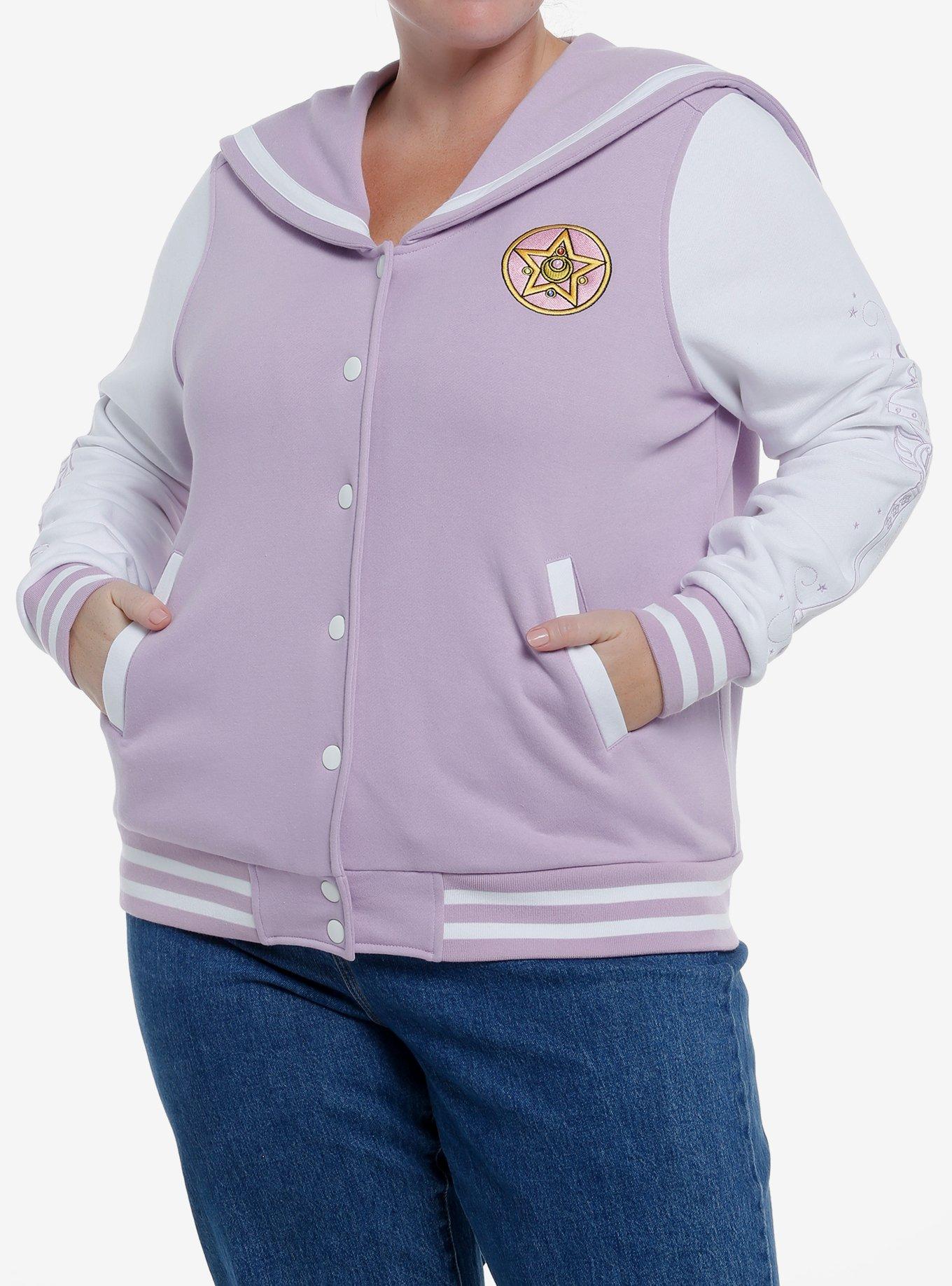 Pretty Guardian Sailor Moon Embroidered Varsity Jacket Plus Size, MULTI, hi-res