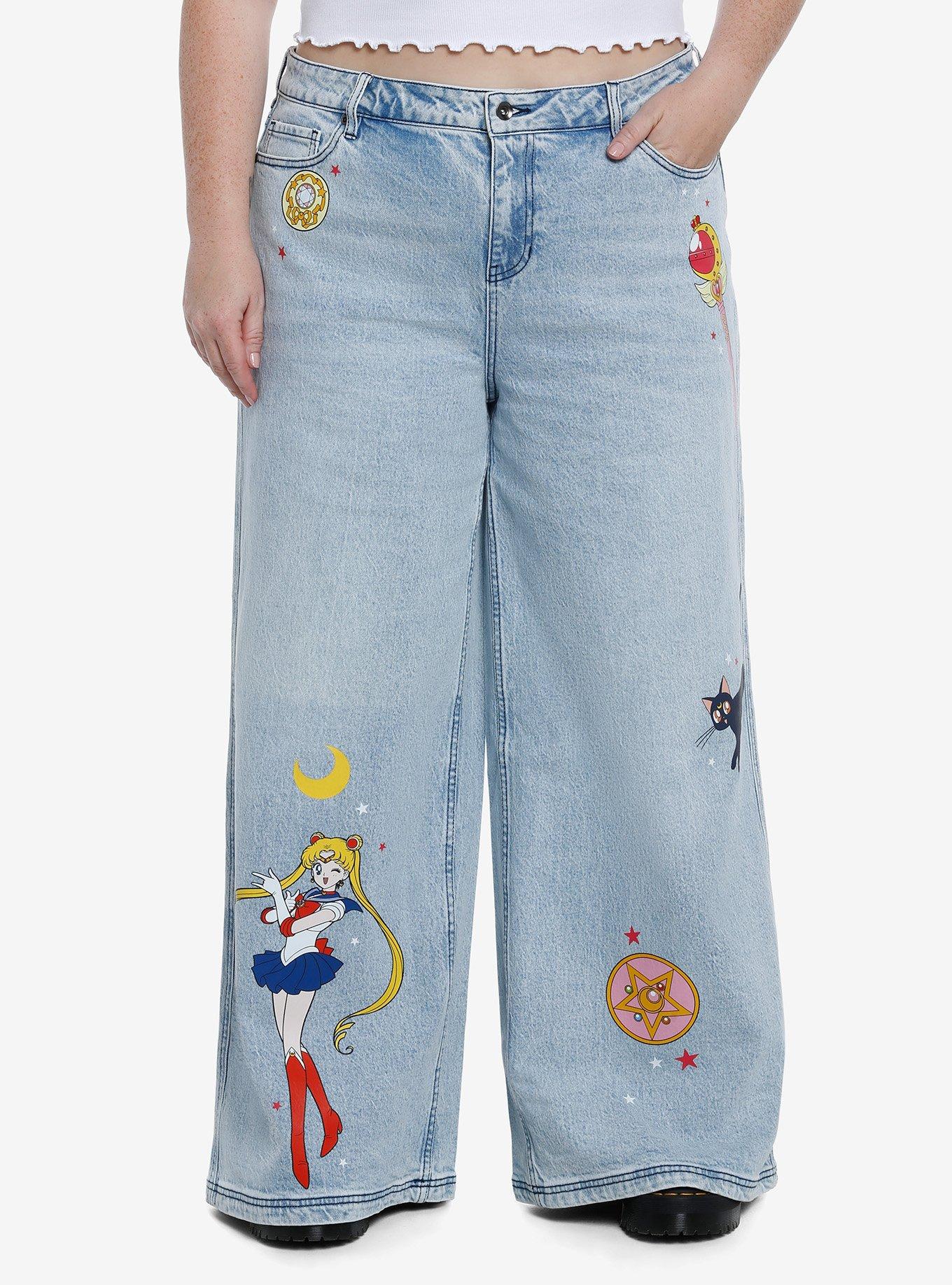 Her Universe Studio Ghibli Spirited Away Icons Wide Leg Denim Pants Plus  Size