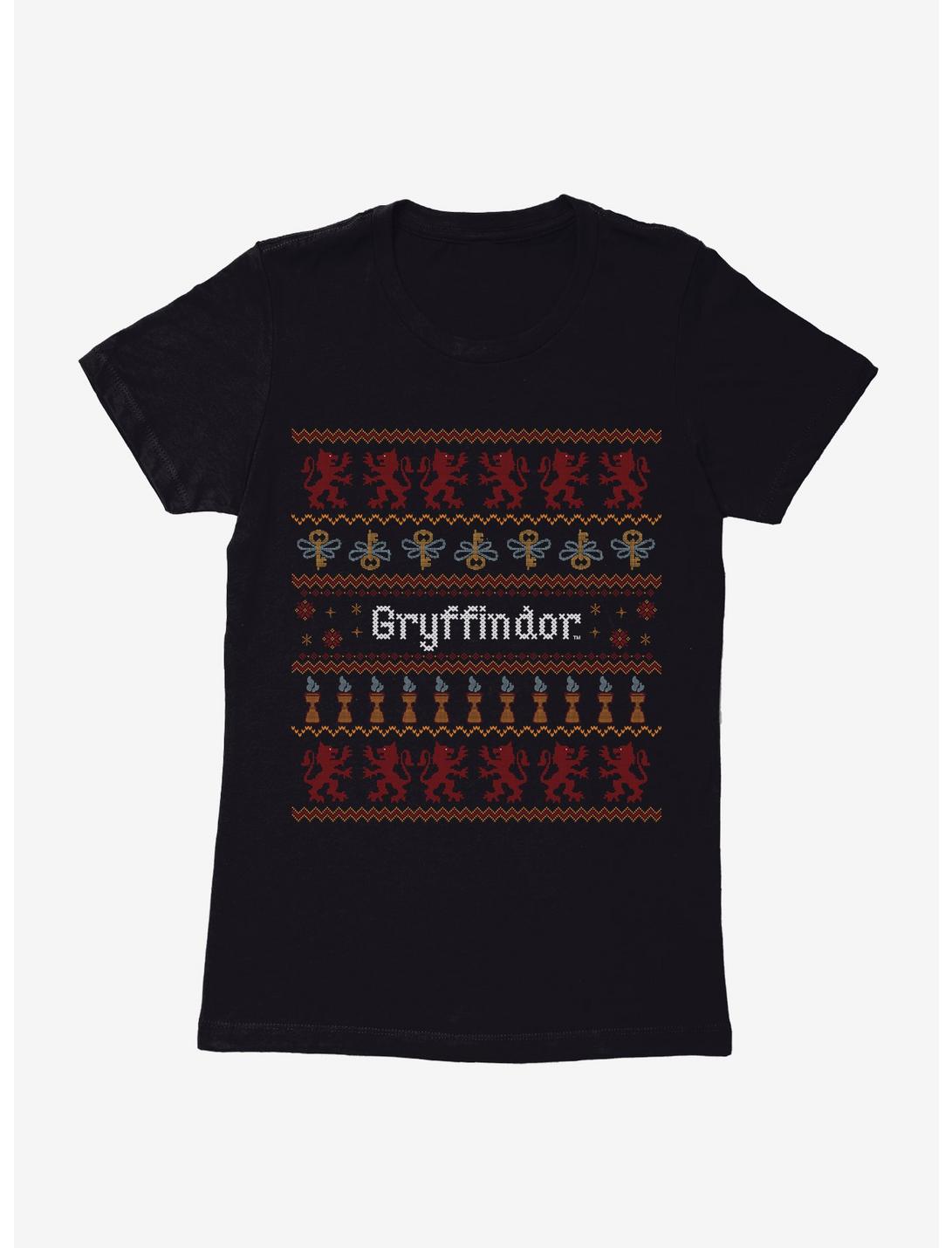Harry Potter Gryffindor Ugly Christmas Pattern Womens T-Shirt, , hi-res