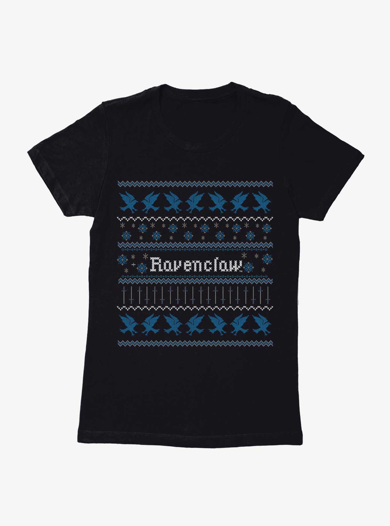 Harry Potter Ravenclaw Ugly Christmas Pattern Womens T-Shirt, , hi-res