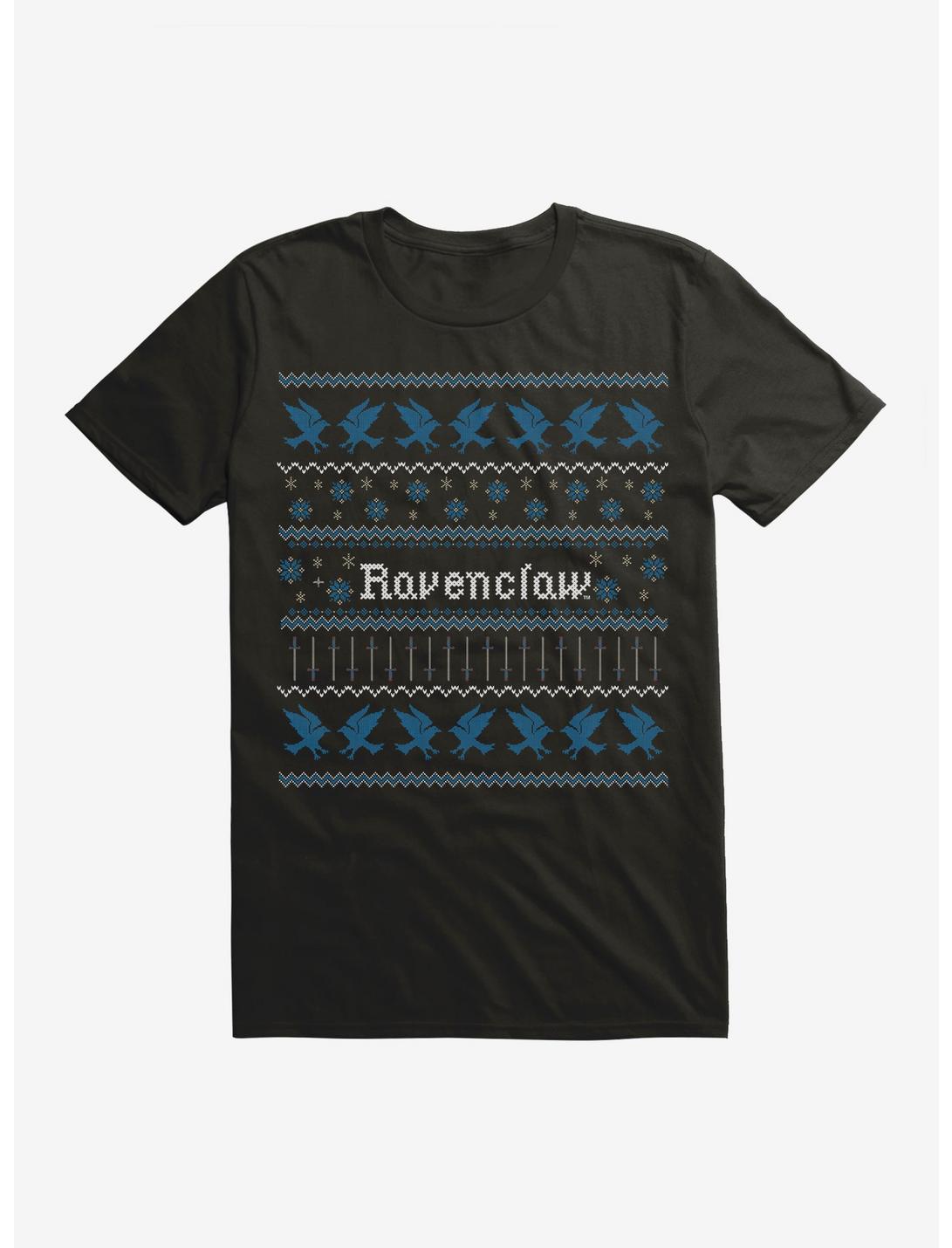 Harry Potter Ravenclaw Ugly Christmas Pattern T-Shirt, , hi-res