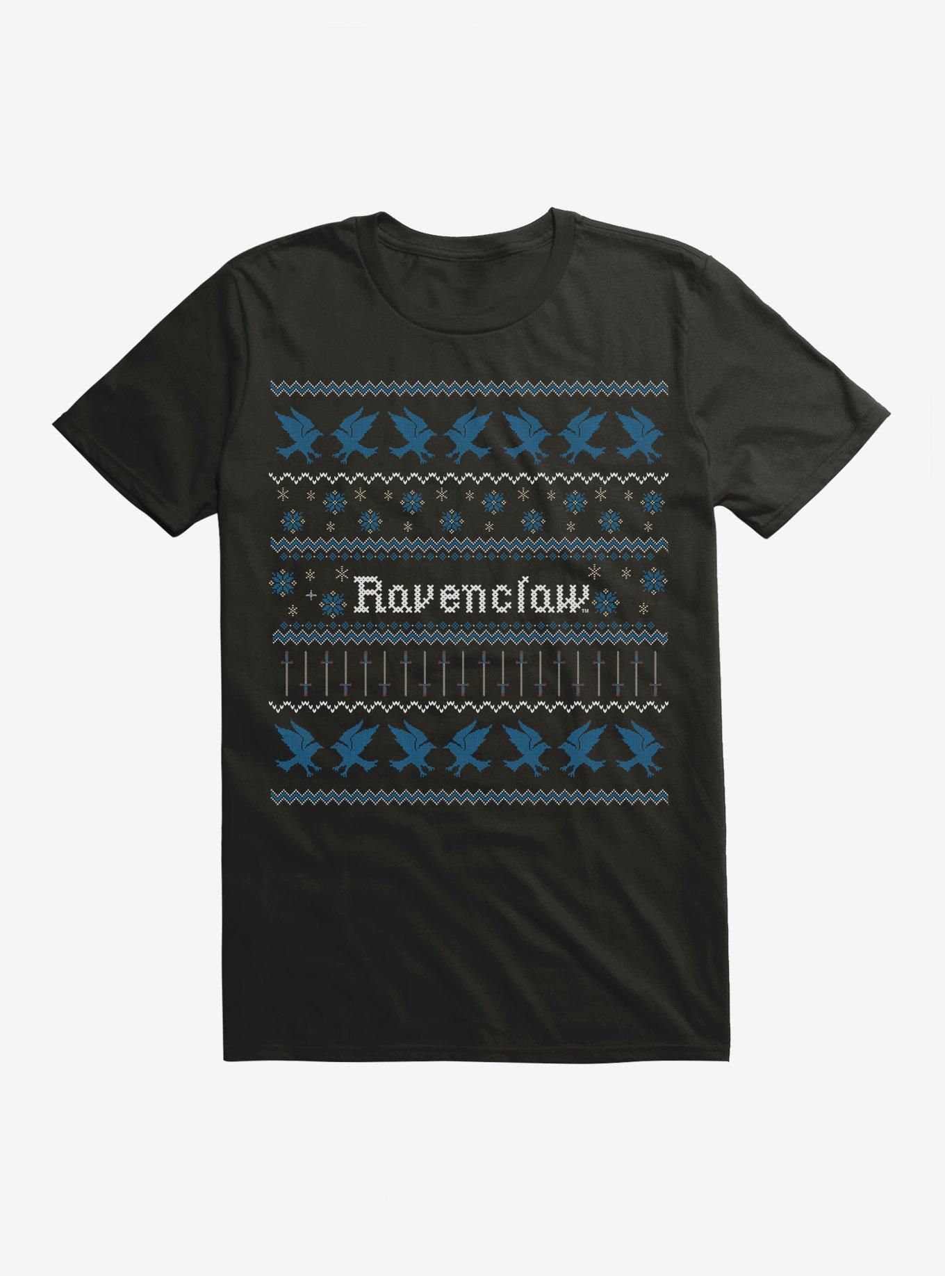 Harry Potter Ravenclaw Ugly Christmas Pattern T-Shirt, , hi-res