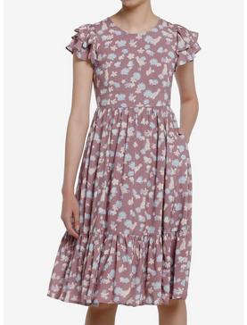 Plus Size Her Universe Disney Princess Floral Sidekicks Allover Print Dress, , hi-res