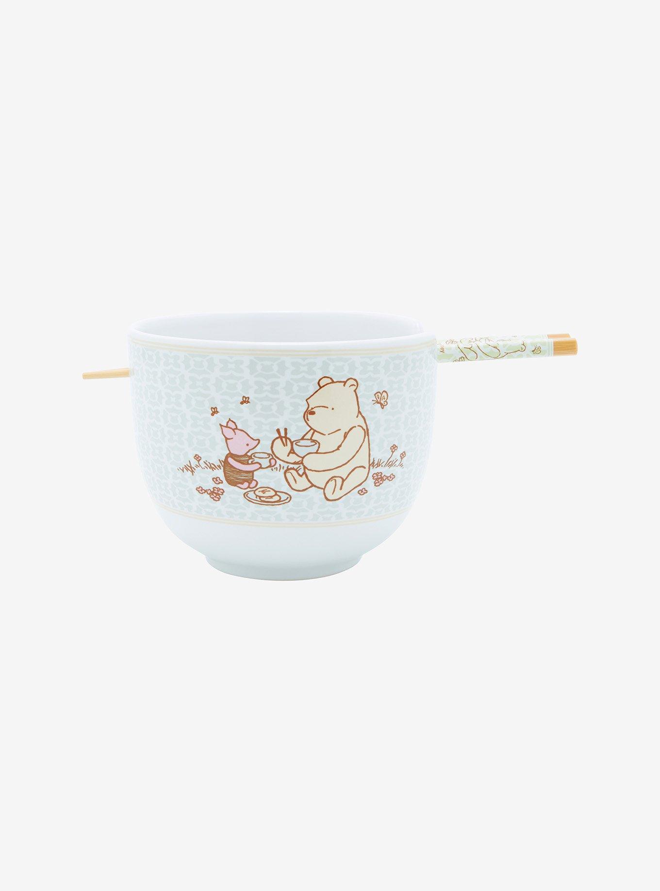 Disney Winnie The Pooh Picnic Scene Ramen Bowl With Chopsticks, , hi-res