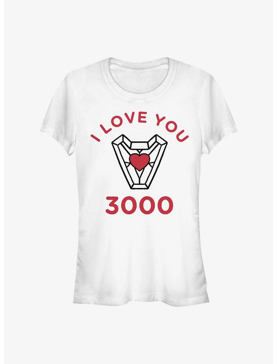 Marvel Avengers: Endgame Love You 3000 Heart Girls T-Shirt, WHITE, hi-res