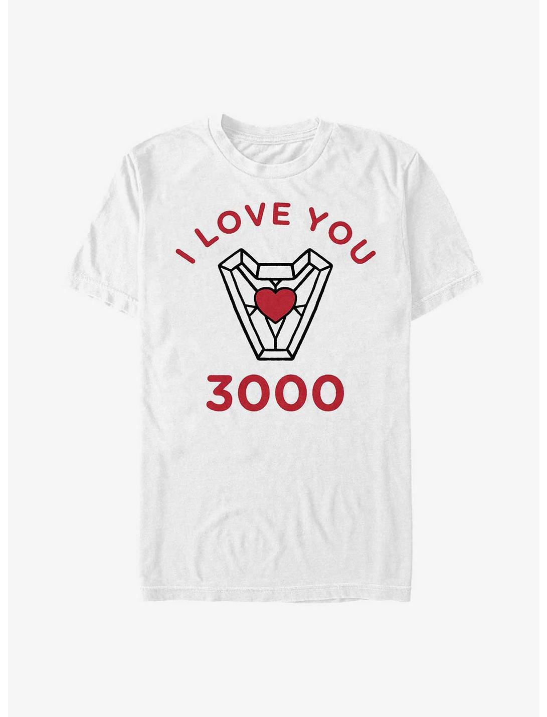 Marvel Avengers: Endgame Love You 3000 Heart T-Shirt, WHITE, hi-res