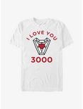 Marvel Avengers: Endgame Love You 3000 Heart T-Shirt, WHITE, hi-res