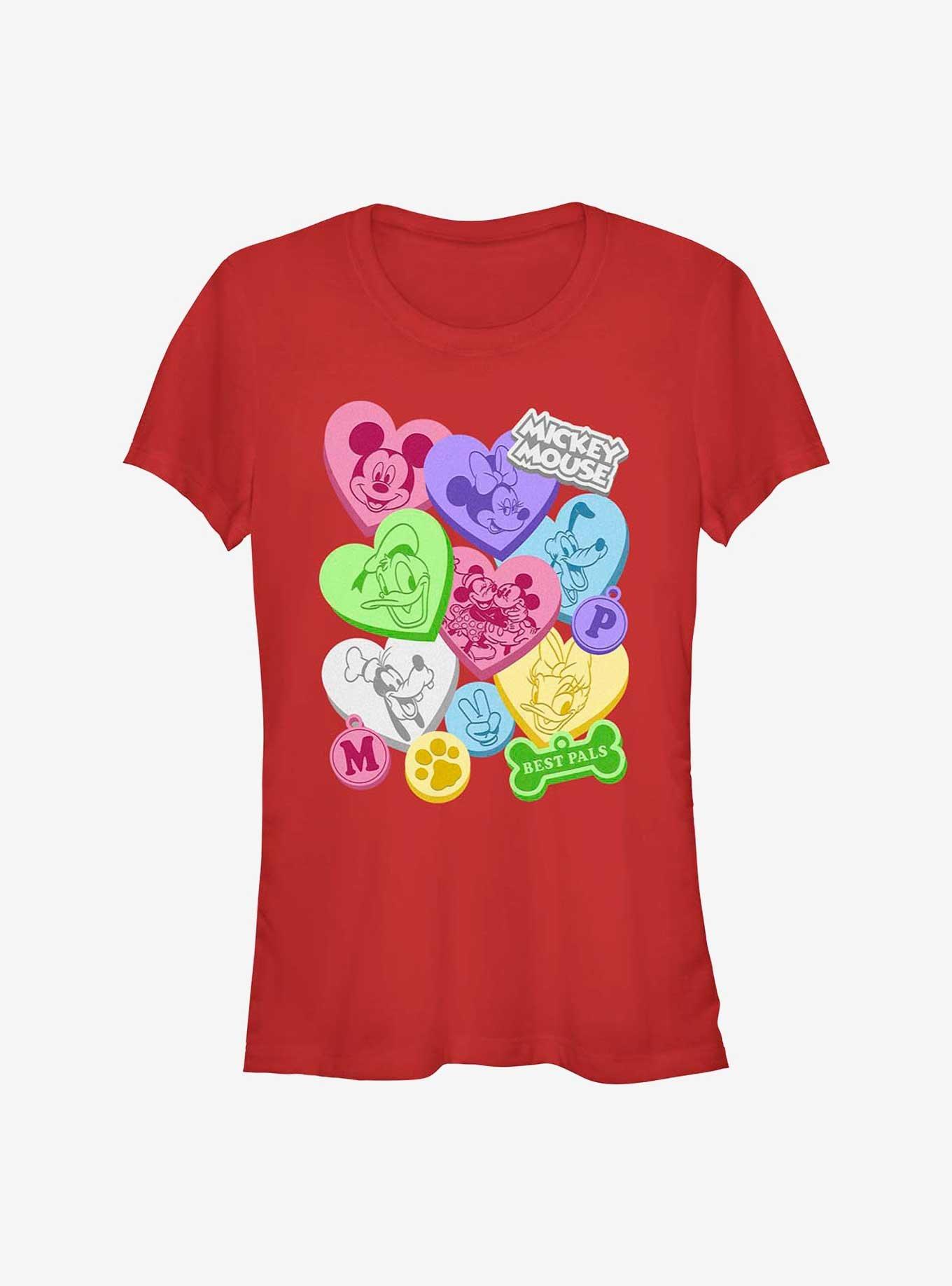 Disney Mickey Mouse Candy Hearts Girls T-Shirt, RED, hi-res