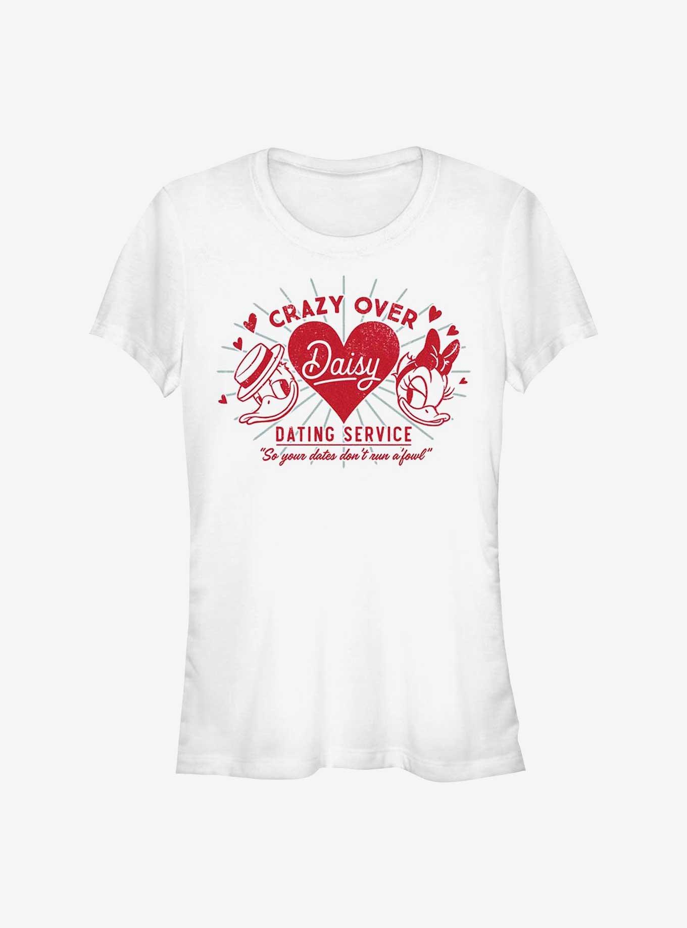 Disney Donald Duck & Daisy Duck Dating Service Girls T-Shirt, WHITE, hi-res