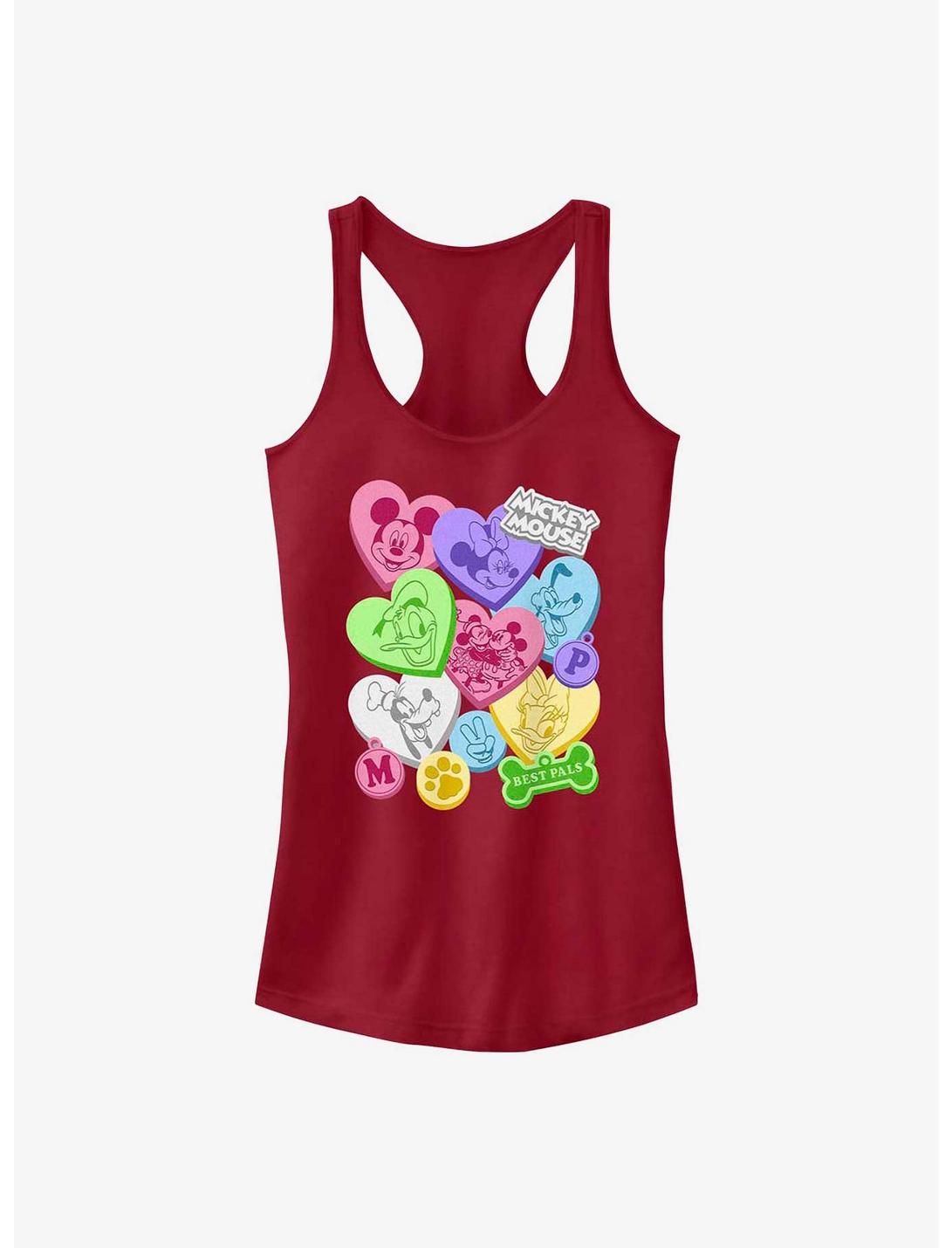 Disney Mickey Mouse Candy Hearts Girls Tank Top, SCARLET, hi-res