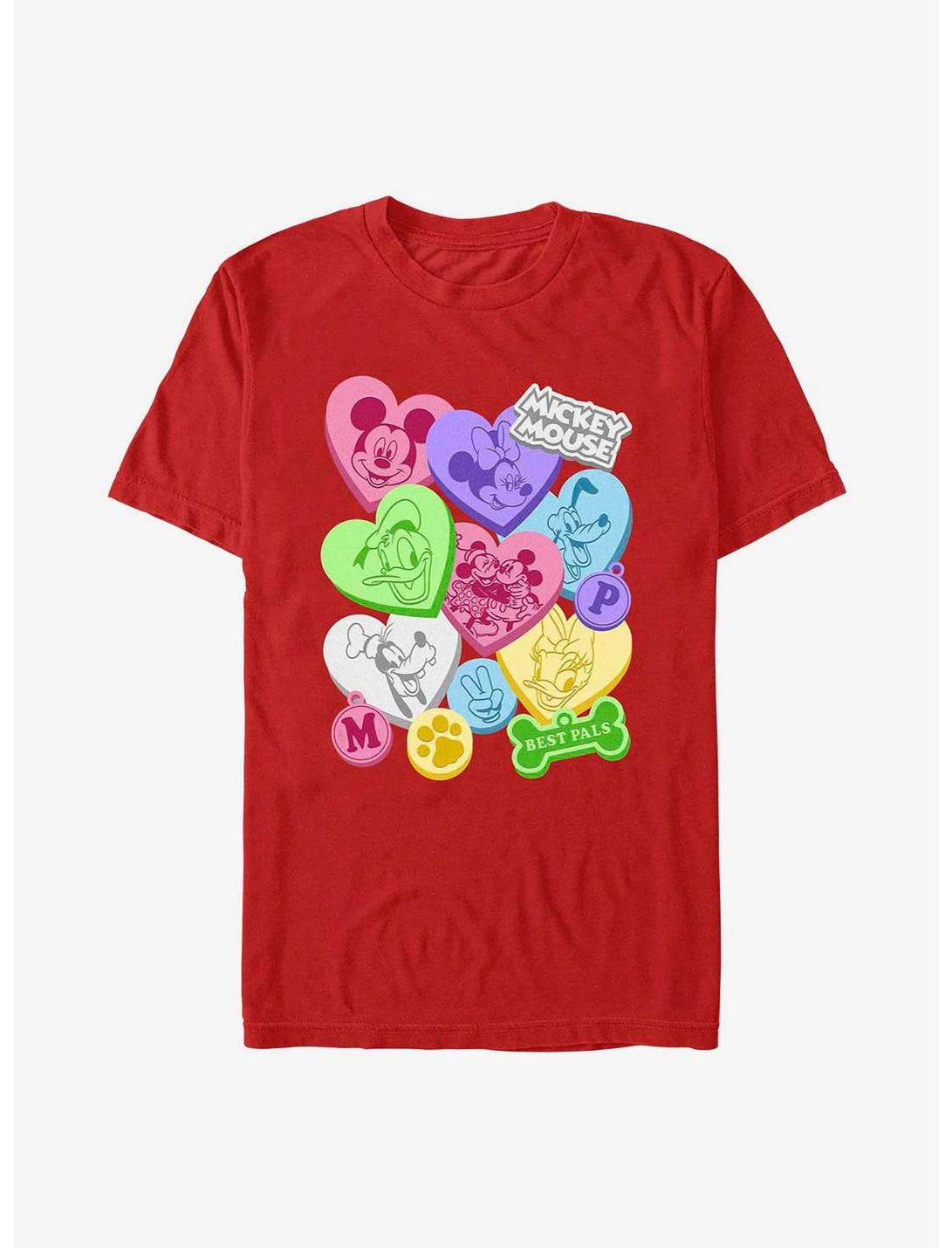 Disney Mickey Mouse Candy Hearts T-Shirt, RED, hi-res