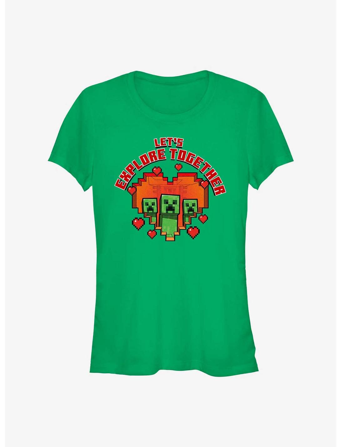 Minecraft Creeper Heart Attack Girls T-Shirt, KELLY, hi-res