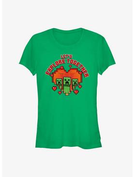 Minecraft Creeper Heart Attack Girls T-Shirt, , hi-res