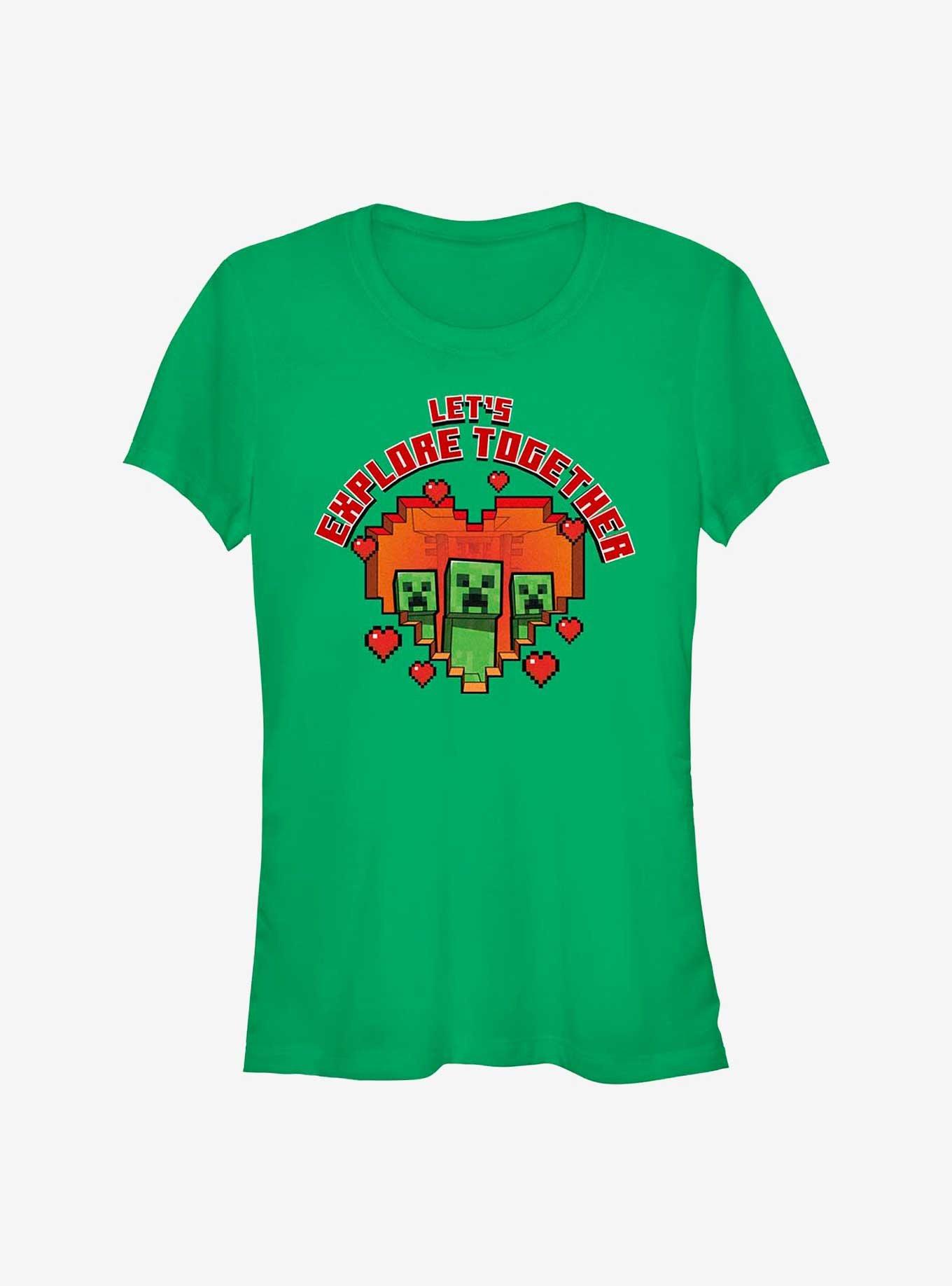 Minecraft Creeper Heart Attack Girls T-Shirt, KELLY, hi-res