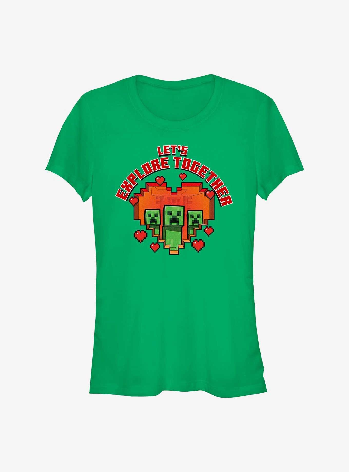 Minecraft Creeper Heart Attack Girls T-Shirt, , hi-res